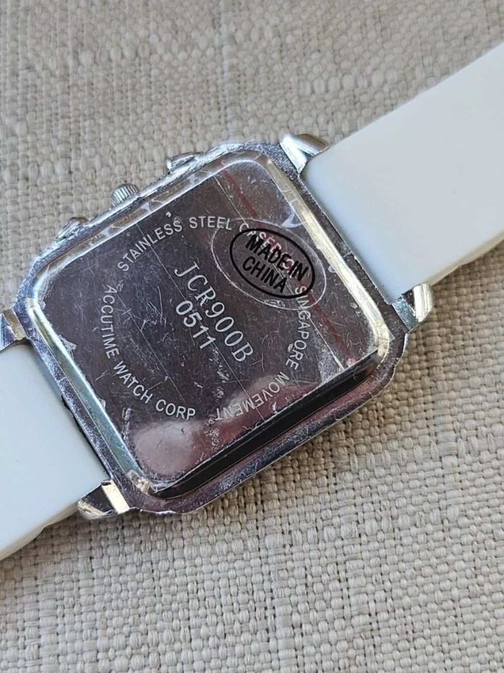 Share Fashion Wristwatch Crystals Accent Bezel Silver Tone Case Analog Quartz Wa - Picture 11 of 11